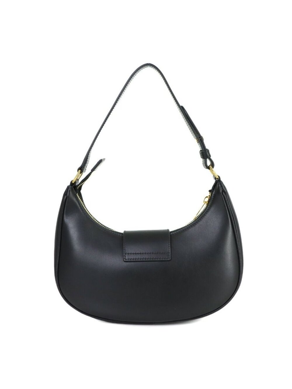 Celine Triomphe Ava Shoulder Bag Leather Black Gold - Picture 3 of 9